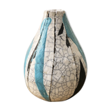 Vase en terre craquelée artisanal