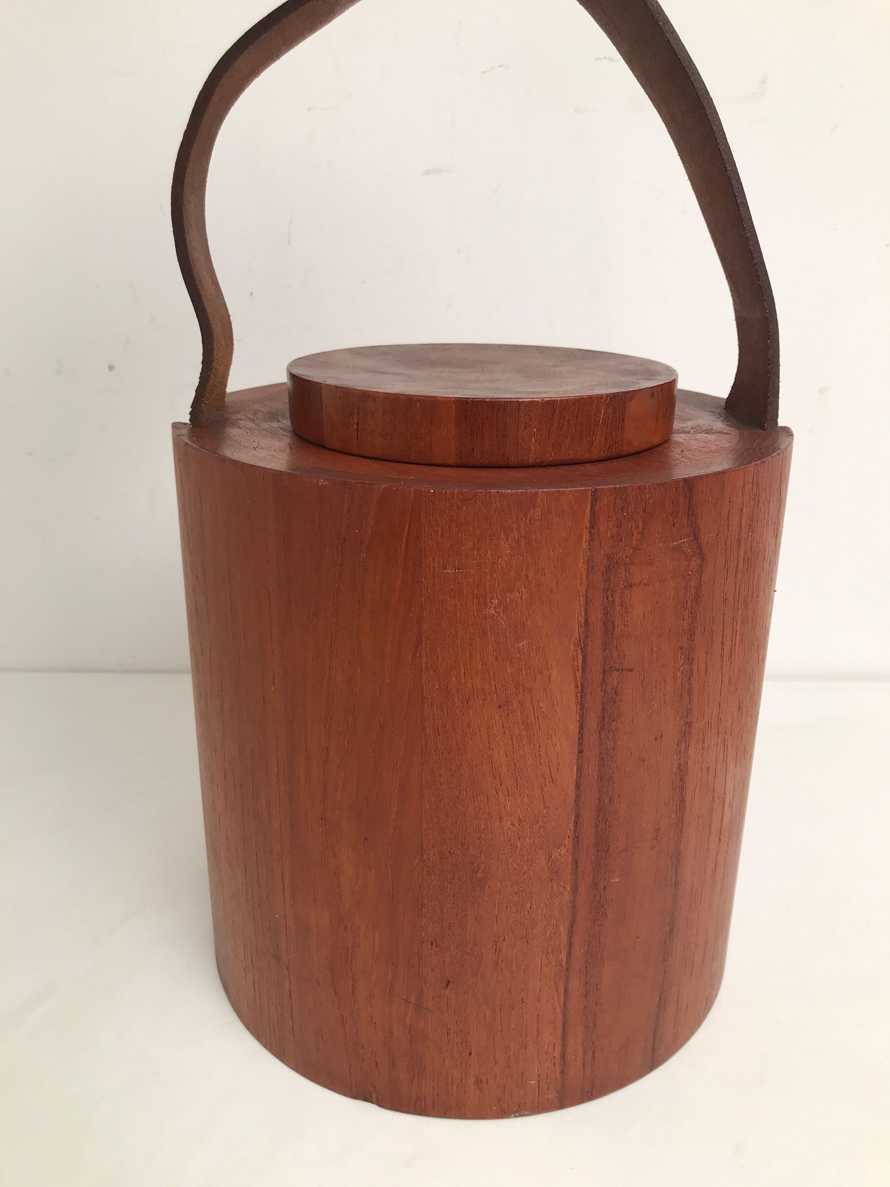 Teak ice bucket by Jens H. Quistgaard for Nissen, Denmark 1960