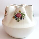 Handcrafted tulip tree vase with ceramic flowers