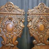 Pair of 19th century walnut stepladder chairs