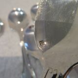 12 silver-plated ice cream scoops, Christofle Vendome model, 12.9 cm