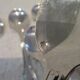 12 silver-plated ice cream scoops, Christofle Vendome model, 12.9 cm