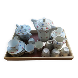 Antique coffee service in fine Limoza porcelain