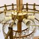 Pair of two XXL large brass and glass chandeliers by Kamenicky Senov/Preciosa, 1970s