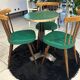 Ensemble guéridon et 3 chaises de bistrot vintage années 1960