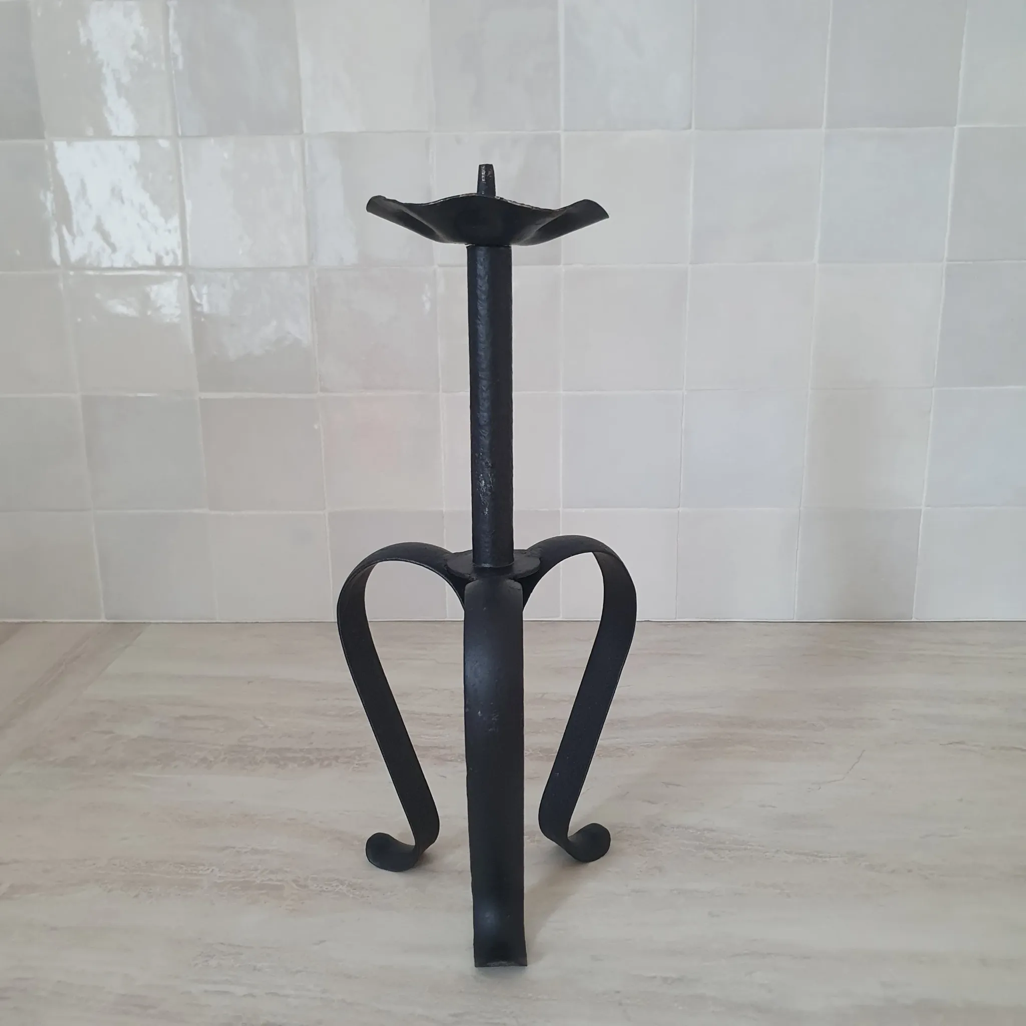 Large metal candlestick