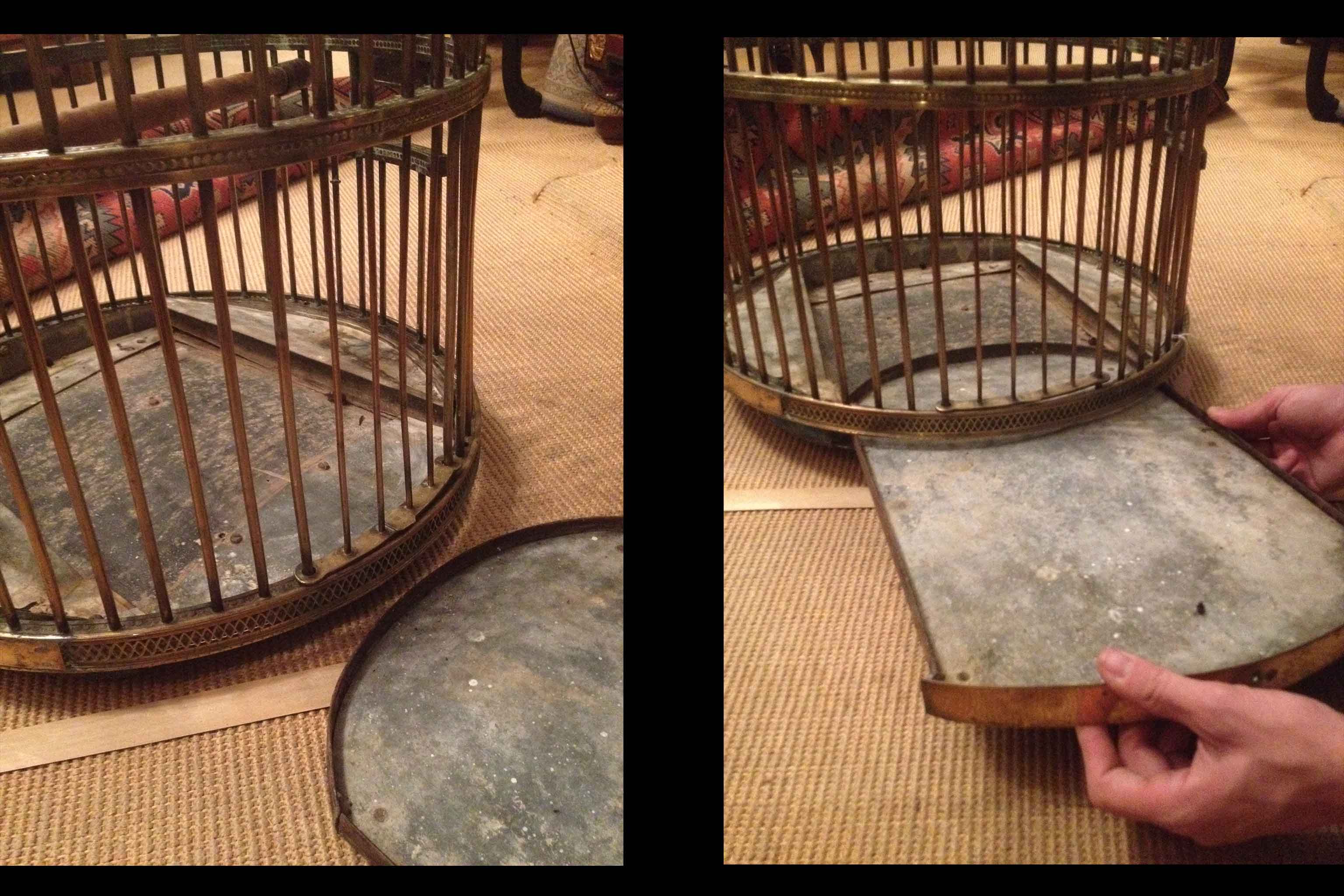 18th century brass Parrot cage