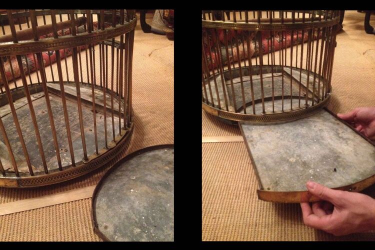 Cage à perroquet en laiton XVIIIème siècle