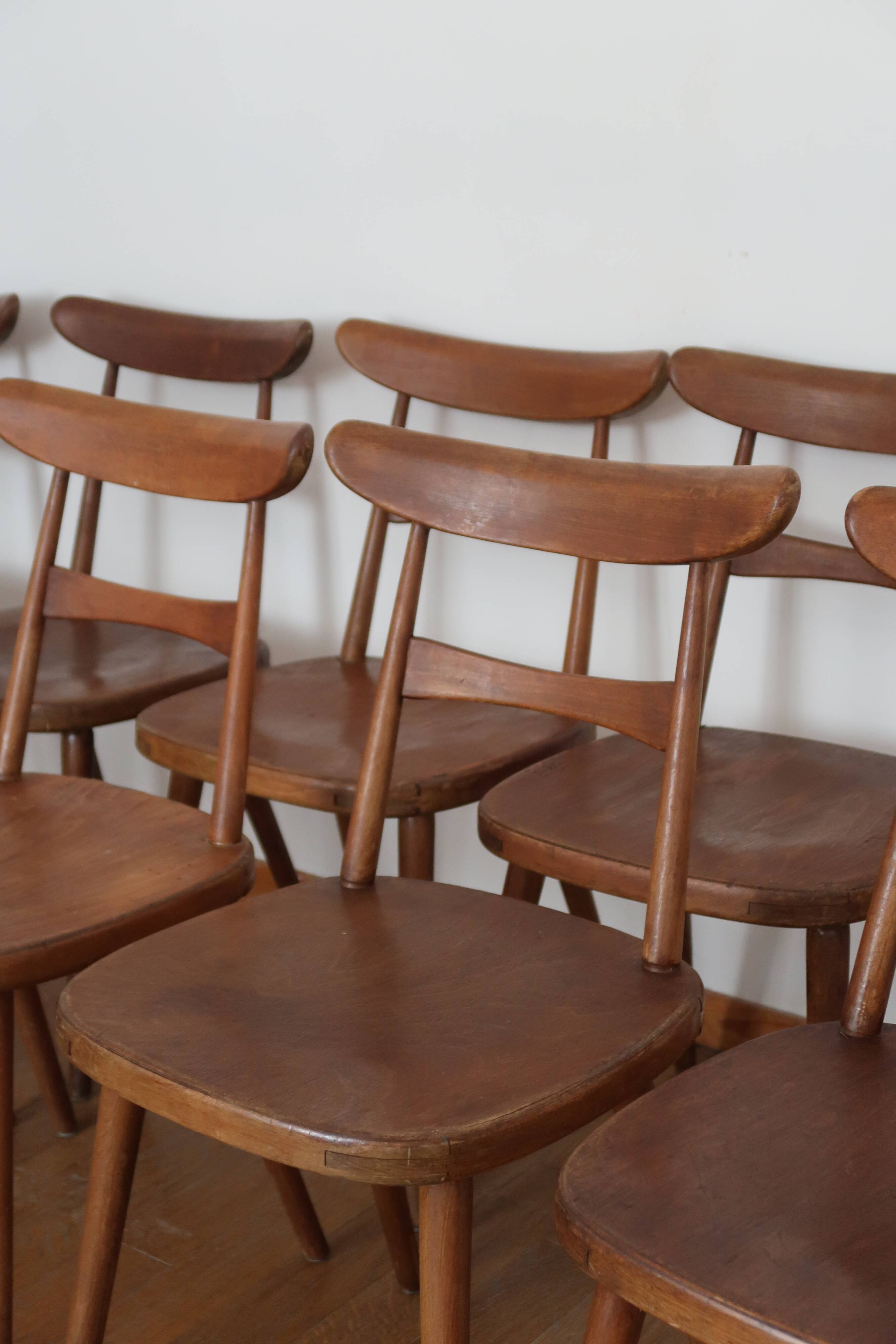 6 Scandinavian bistro chairs