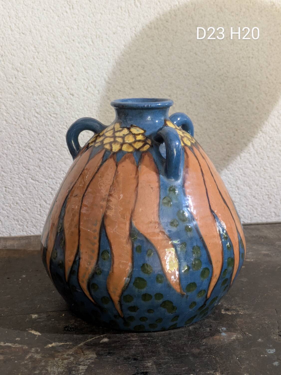 Émile Simonod ceramic vase – Art Deco – Rare piece