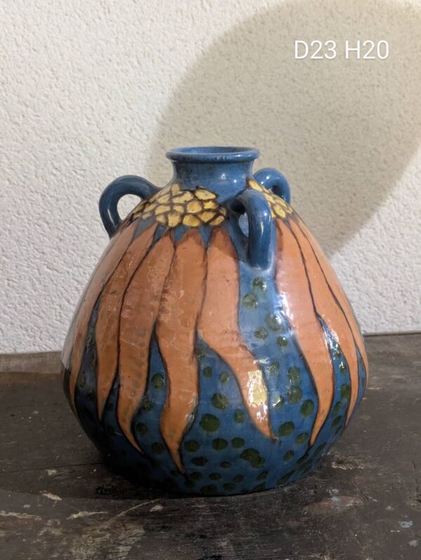 Vase céramique Émile Simonod – Art déco – Pièce rare