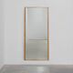 Large Vintage seventies Ibiza style rectangular mirror with bamboo frame