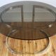 1970 glass and chrome Boris Tabacoffunfortunately Roche Bobois dining room table