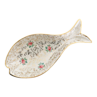 Ceramic ravier, fish shape, Sarreguemines