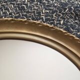 Vintage oval gold mirror