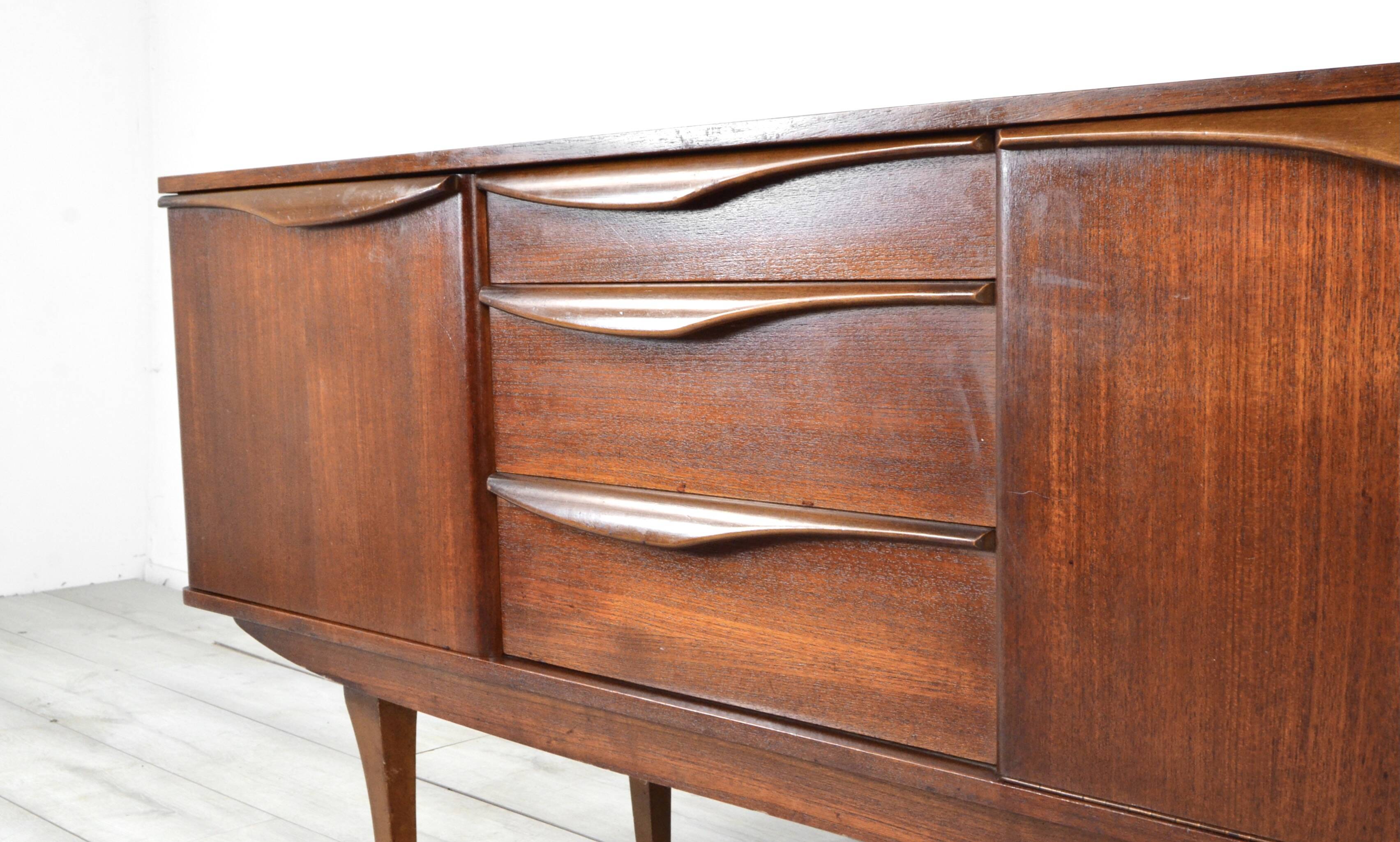 Enfilade en teck des années 50, Long John par Stonehill