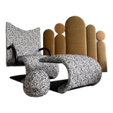 Armchair set and footrest vintage design line Roset Zen