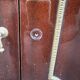 Vintage mahogany & gold rolling accent table (TV / bar / hi-fi furniture)