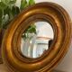 Miroir rond convexe doré miroir de sorcière