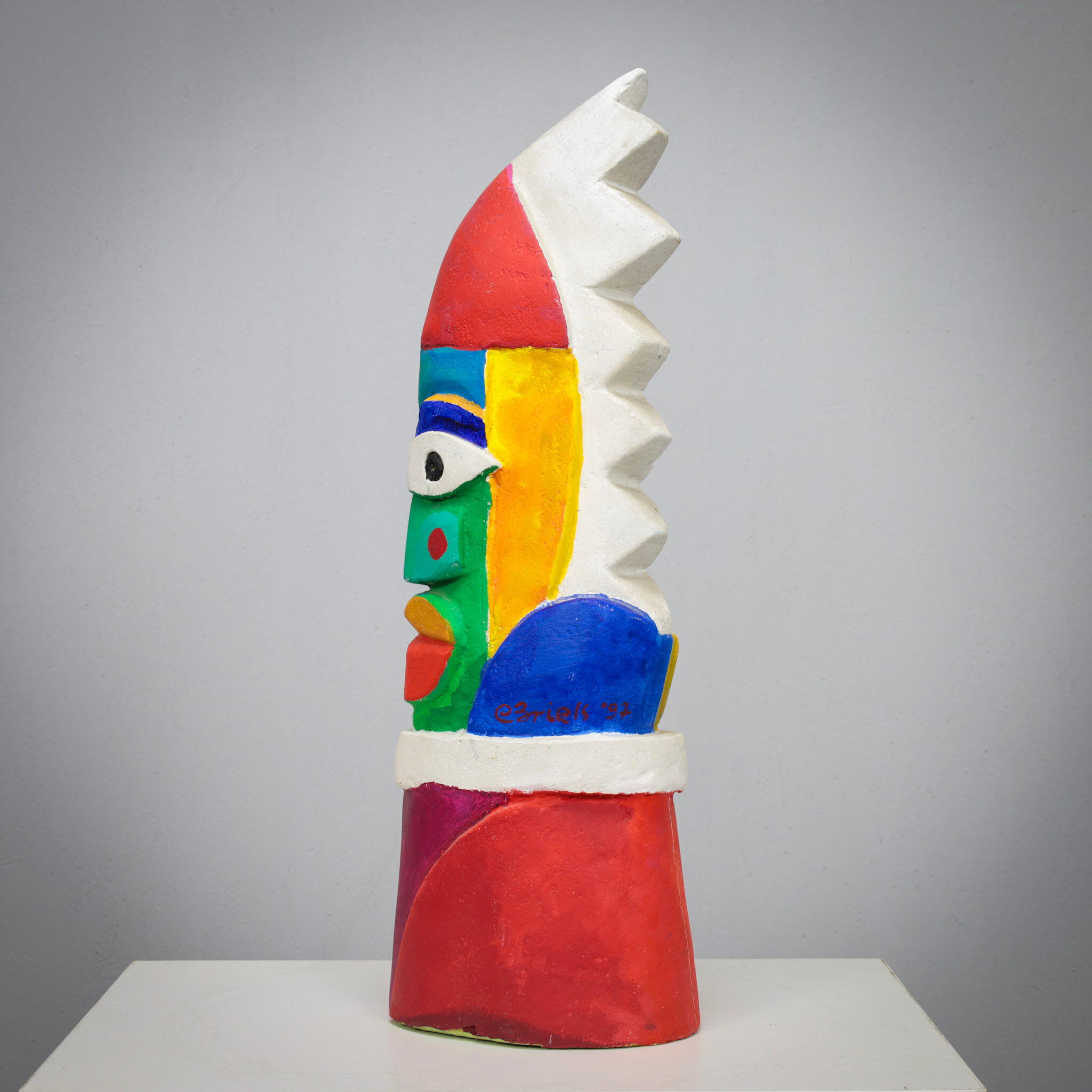 Group of unique vibrant sculptures by Clemens Briels, Netherlands 1990s