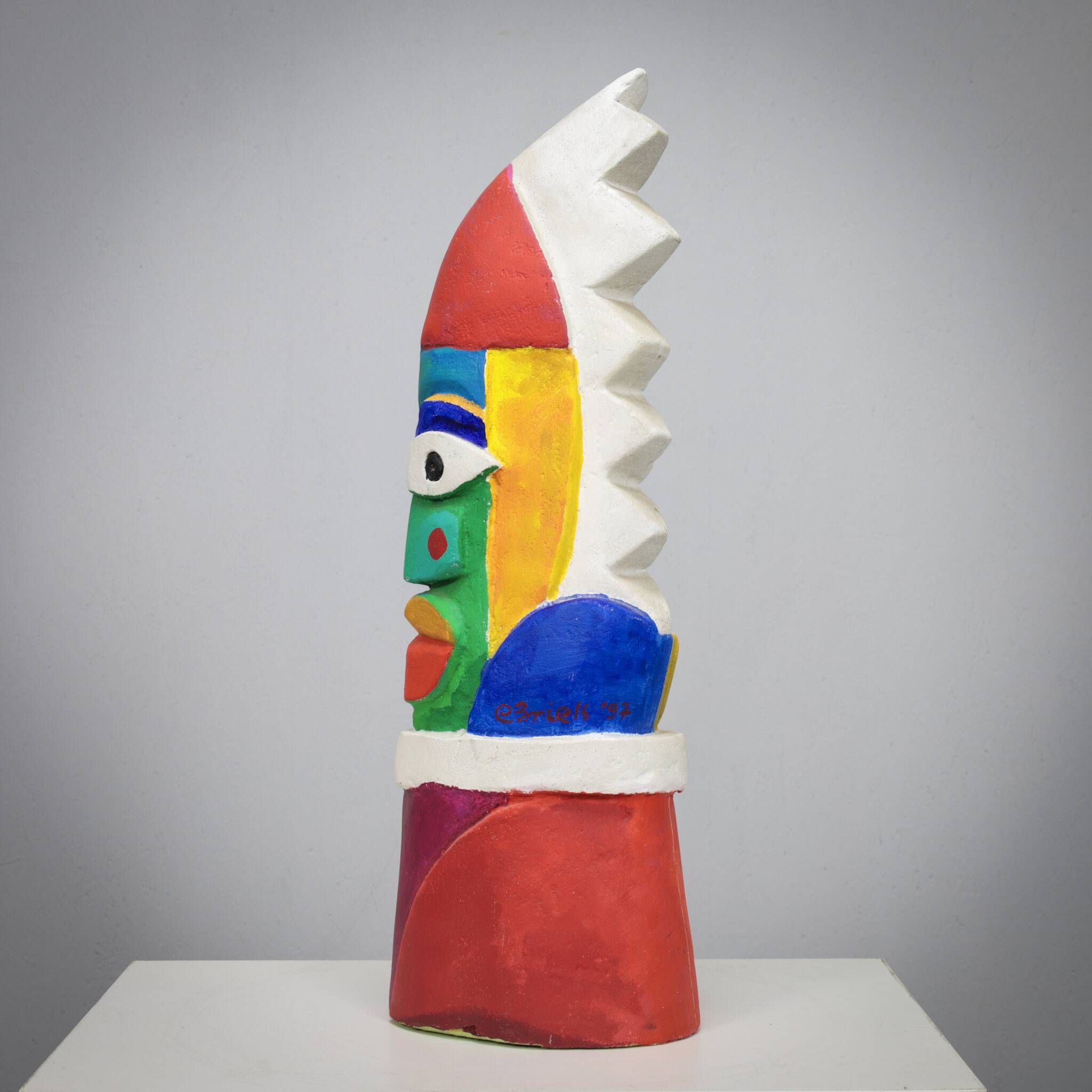 Group of unique vibrant sculptures by Clemens Briels, Netherlands 1990s