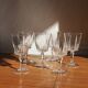 6 vintage wine glasses in Arques crystal model "Versailles"