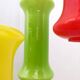 Suspension en verre à trois lumières rouge, jaune et vert par Vistosi, Italie