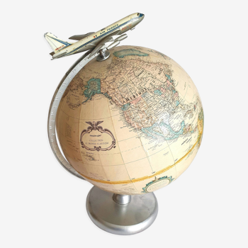 Globe map made in USA Boeing 707