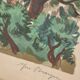 Lithograph by Yves Brayer "Bay of Naples" with certificate of authenticity.