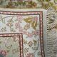 Vintage Turkish Hereke silk rug floral 53x67cm hand knotted gold pink 2538
