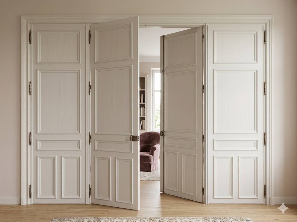 4 partition doors, 19th century.