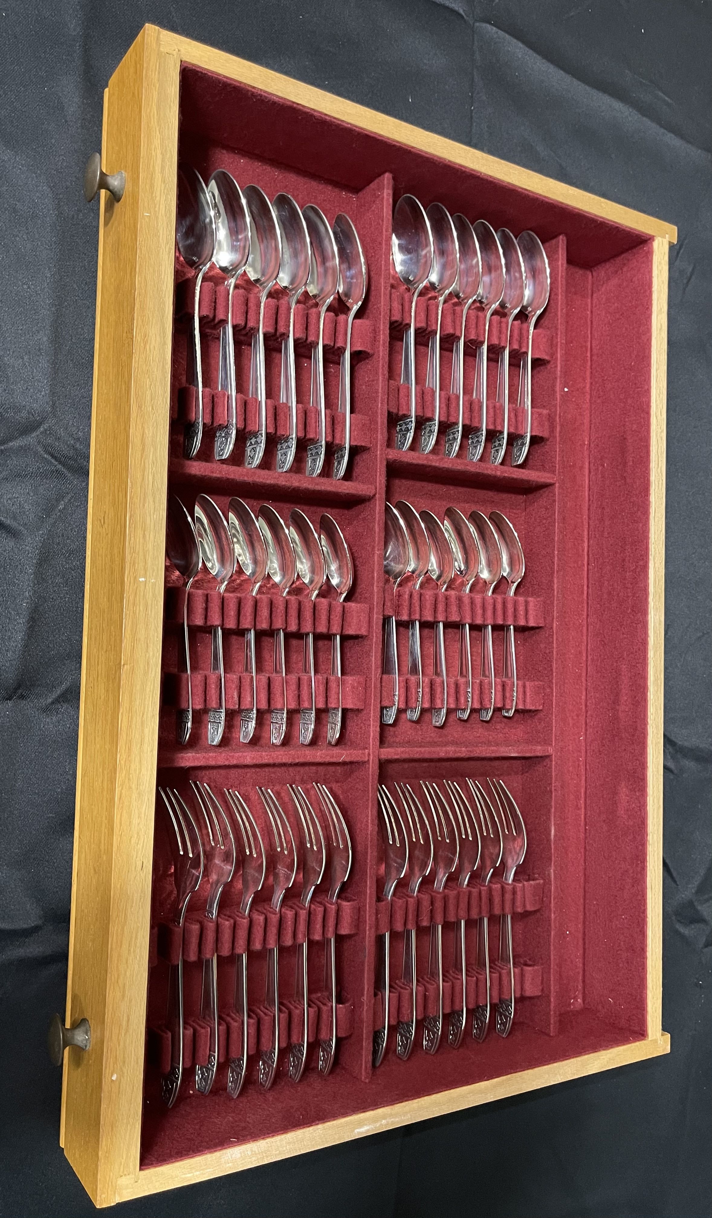 Cutlery 143 pieces Grand Prix de Monaco art deco with silversmith