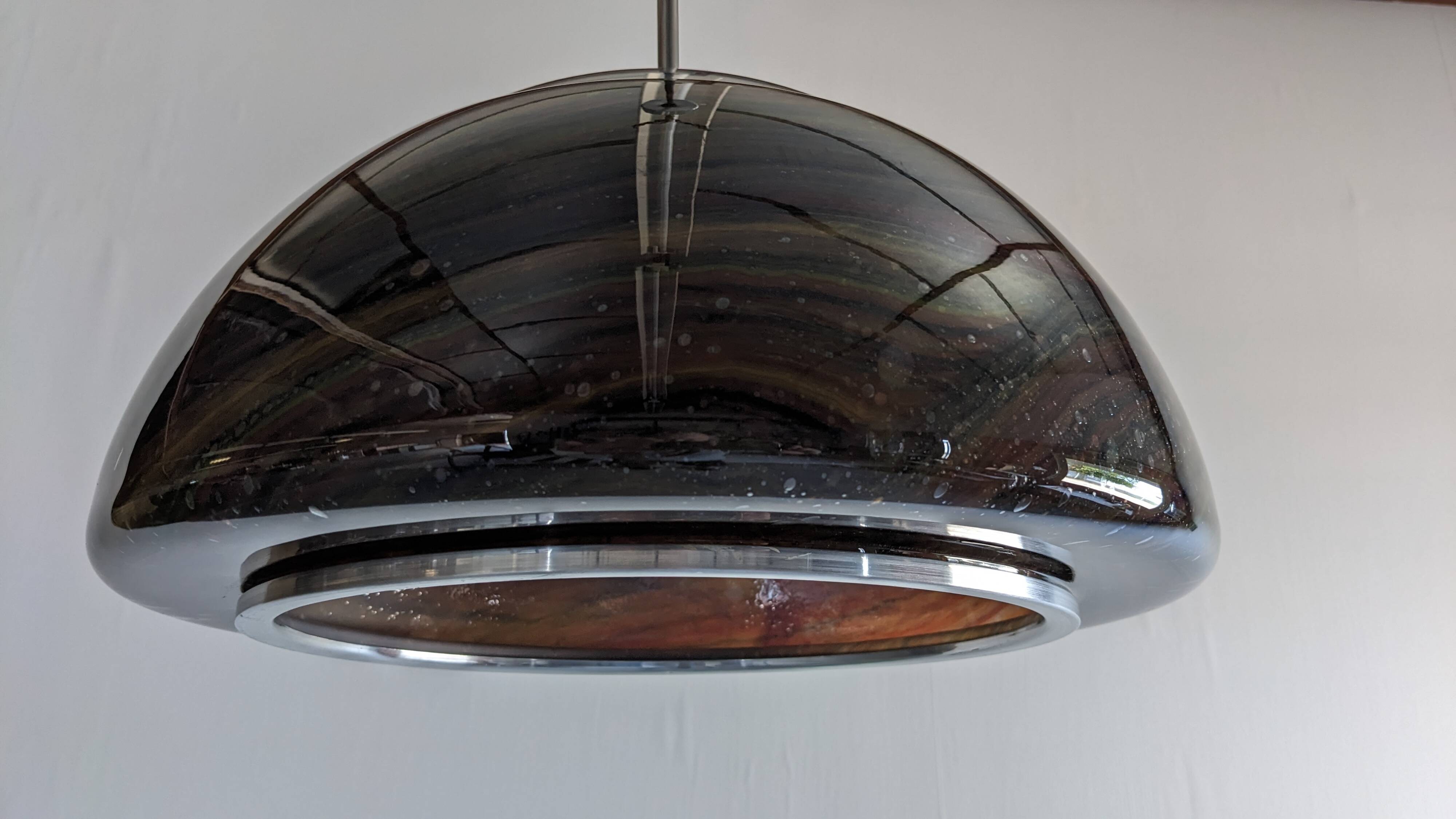 XL Murano glass pendant light by Doria Leuchten, Germany circa 1970