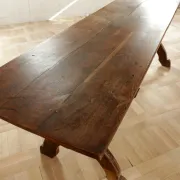 17th-century French oak refectory table / trestle table – 240 cm