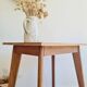 Table - bureau internat bois brut ancien pieds compas