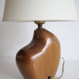 1960s free form wooden bedside lamp