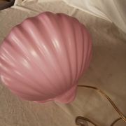 Pink shell and opaline pearl lamp, Saint-Jacques, France, 1970