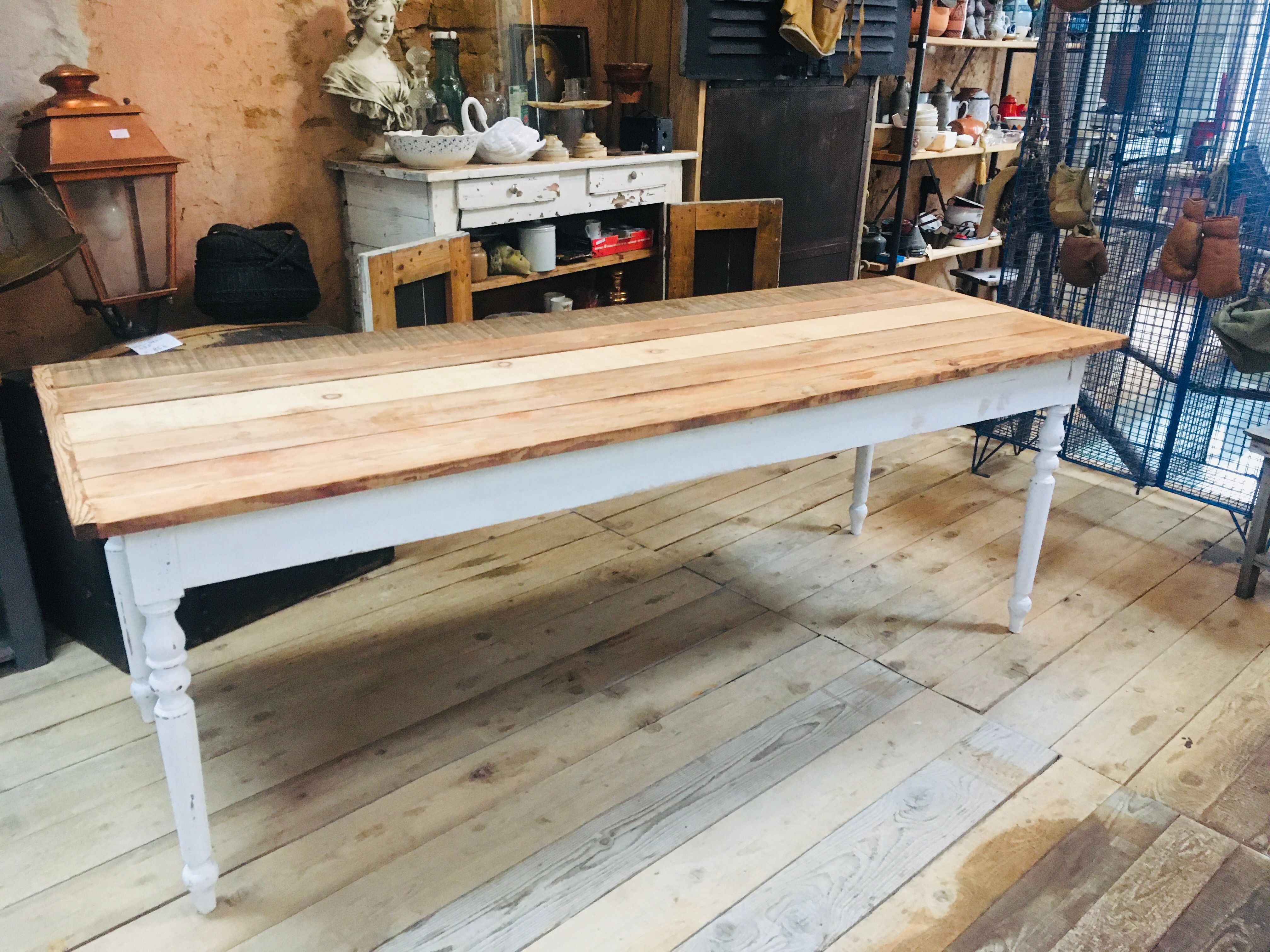 Large white fir country table 1930s