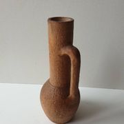 Terracotta vase height 24cm signed PC (signature to be identified)