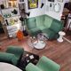 Modular green corner sofa 1970s