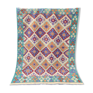 Tapis kilim afghan coloré