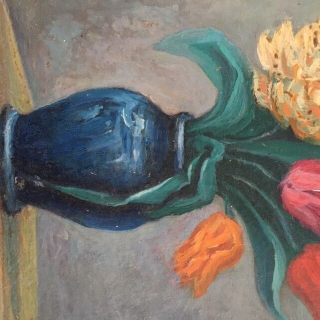 Vintage bouquet painting