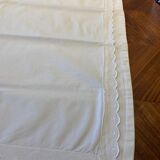 Pair pillowcases white cotton and lace