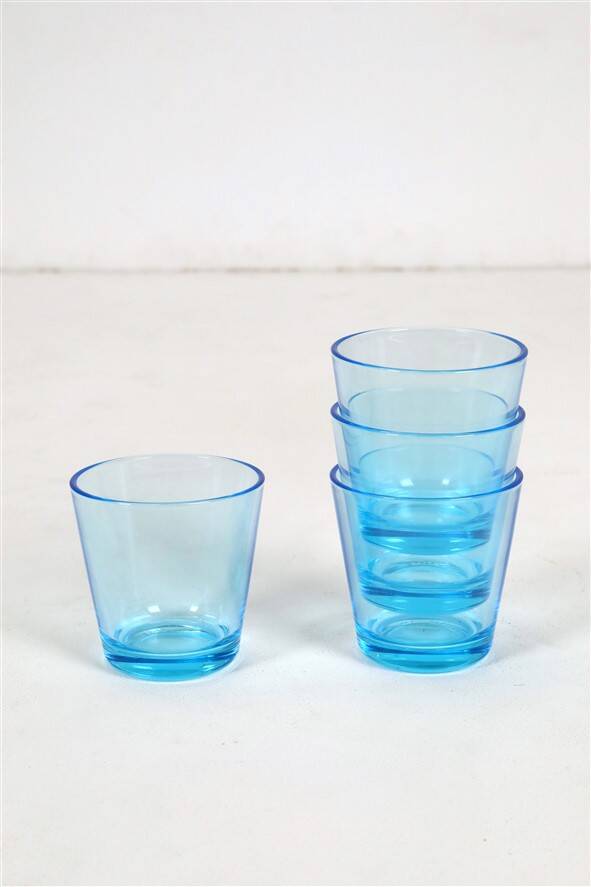 Set of 4 Iittala / Kaj Franck 'Kartio' drinking glasses / 'glacier blue' / Mid Century Modern design / Finland