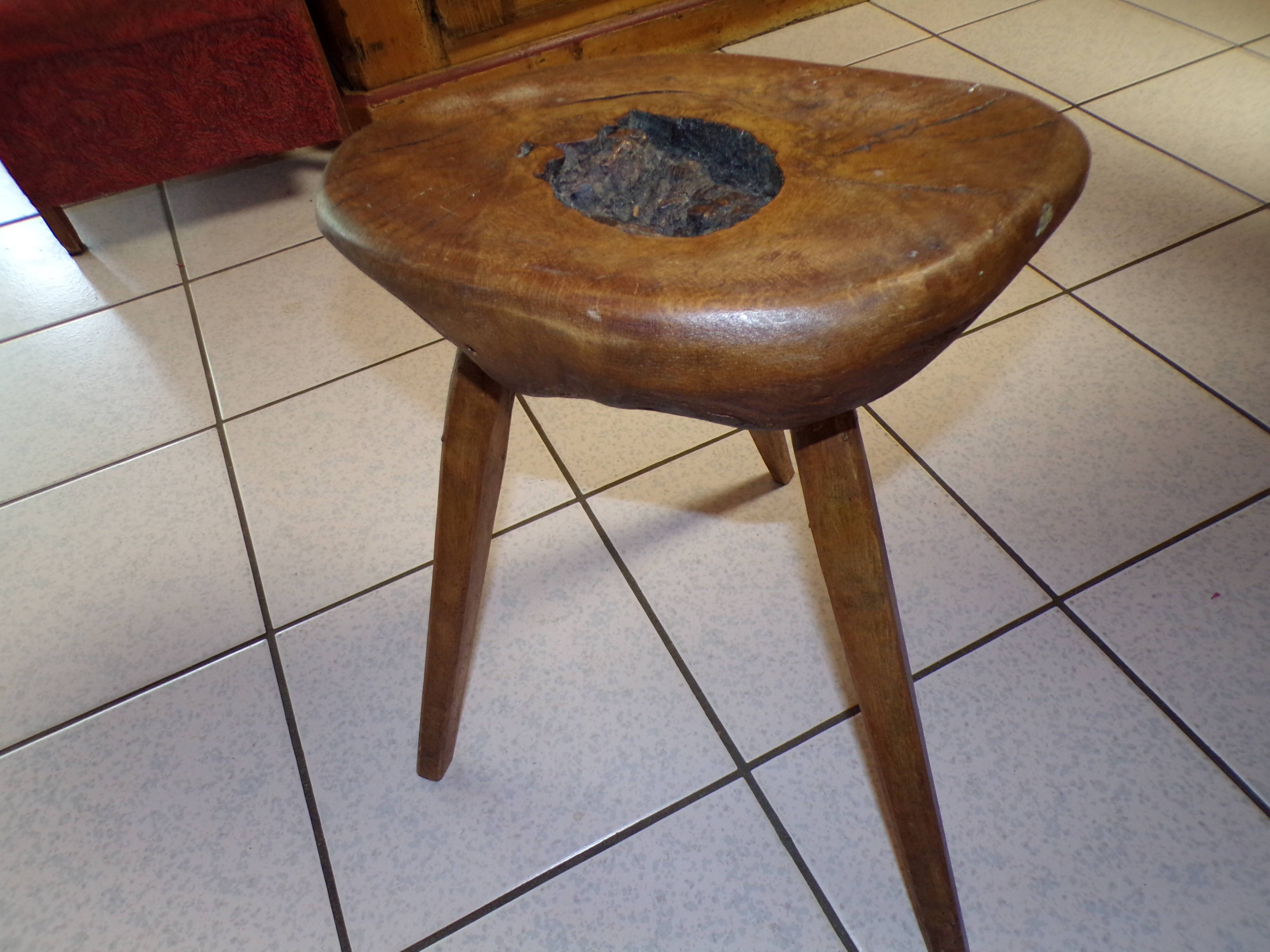 Brutalist tripod stool