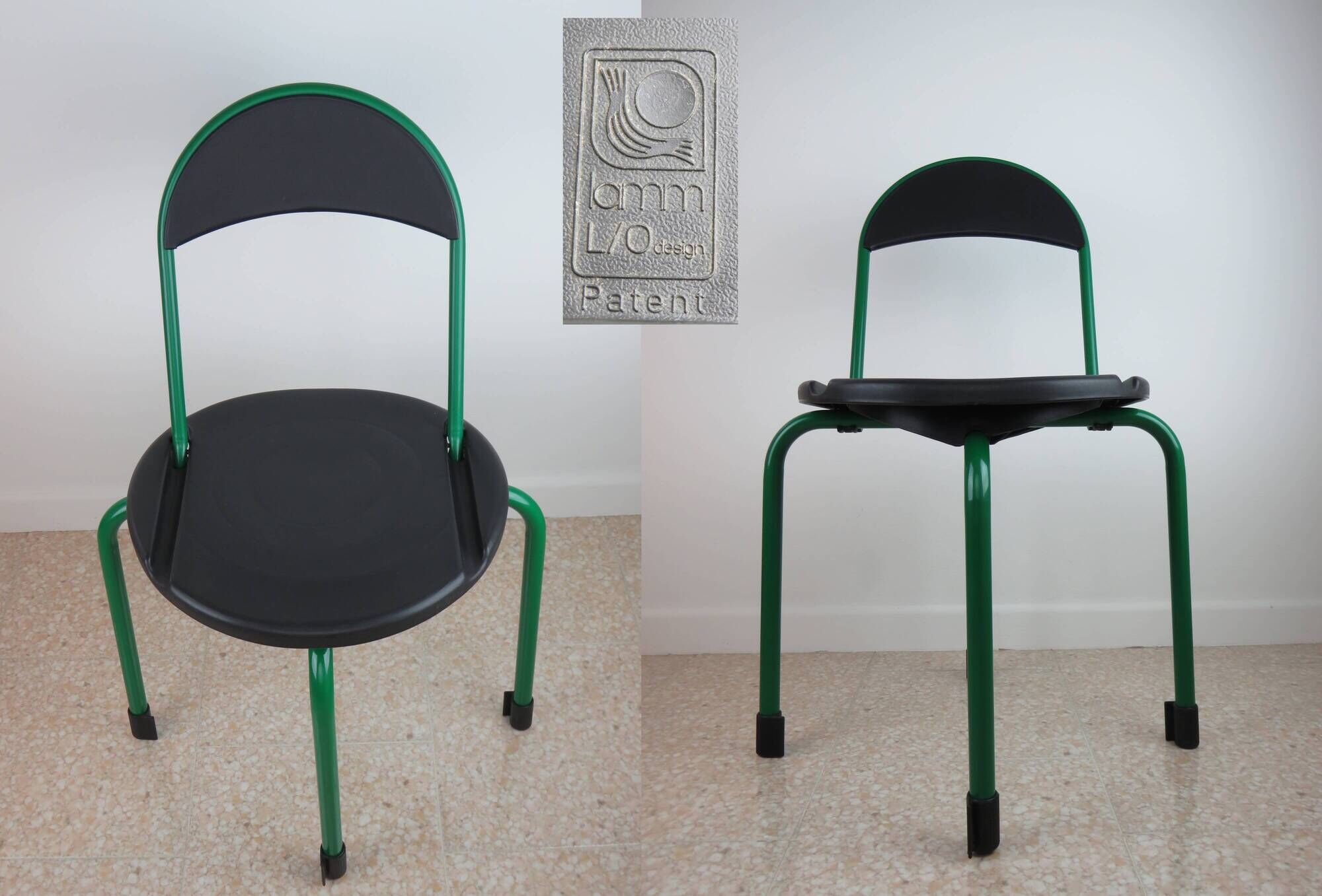 Pair of folding chairs model "Clark" by Lucci and Orlandini for Lamm 1985