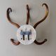 Coat hanger/wall with 3 patères Kohn 1900