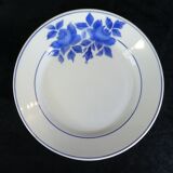 Set de 4 assiettes bleu Limoges modèle Taurion