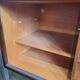 Hi-Fi cabinet in wood, brushed aluminum, smoked glass - 1970s