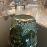 Vase en verre avec décors floraux